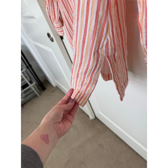 Soft Surroundings Escambia Gauzy Striped Tunic Top Small - Picture 5 of 7